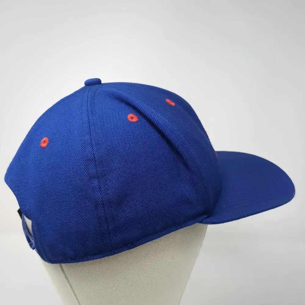 Jordan Snapback Blue One Size Red Jumpman Logo Embroidered Flat Brim Hat